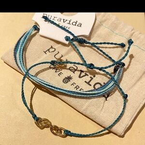 PURA VIDA Custom Turquoise Gold Links Set RARE! NEW❤️